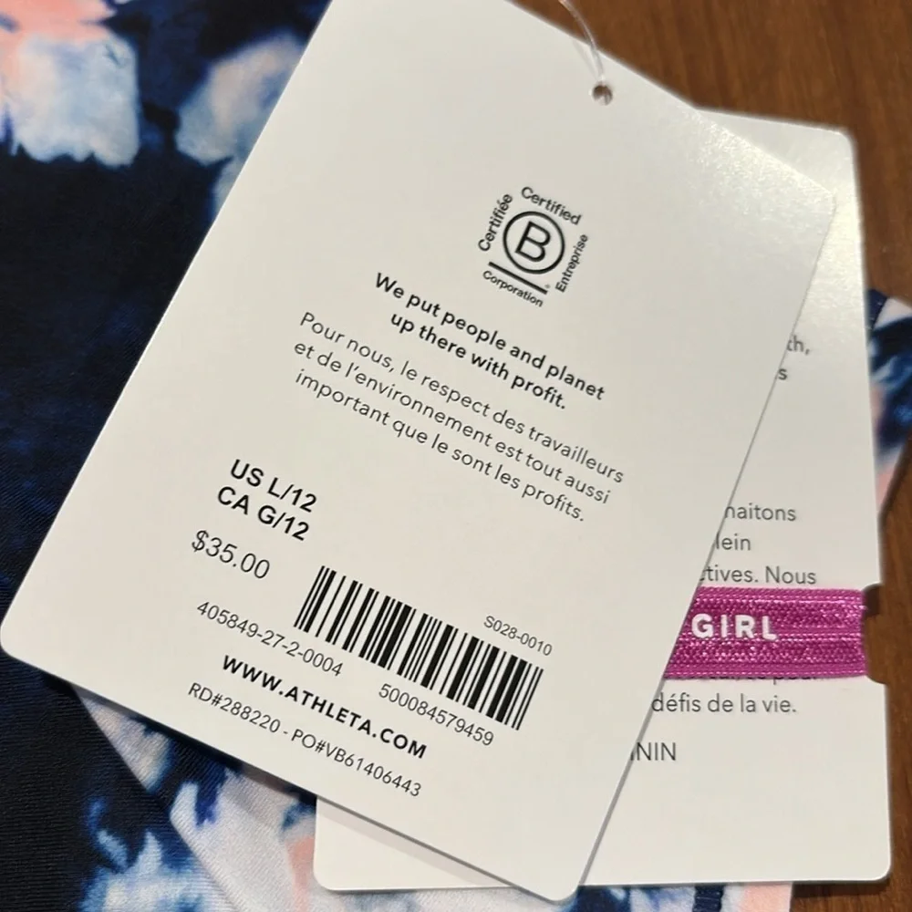 Athleta Girl 3 piece set of Mock Neck Rashguard, Tankini, & Bikini Bottom Sz 12